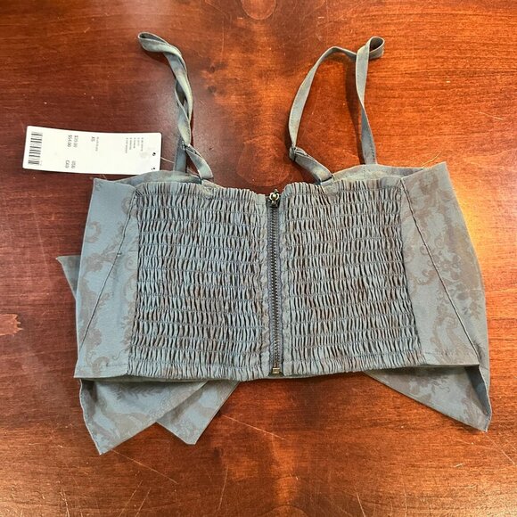 New NWT URBAN OUTFITTERS Floral Print Bow Bandeau CropTop Size XS - Picture 4 of 6